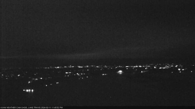 Lake Travis webcam, February 11, 2024 11:45 PM CT