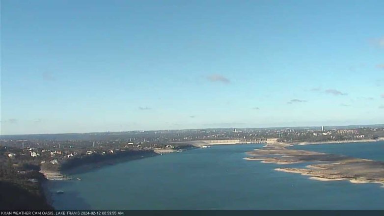 Lake Travis webcam, February 12, 2024 9:00 AM CT