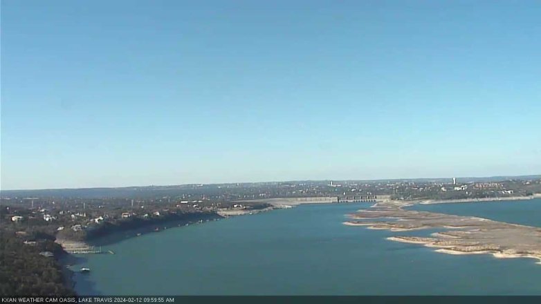 Lake Travis webcam, February 12, 2024 10:00 AM CT