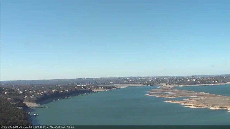 Lake Travis webcam, February 12, 2024 10:25 AM CT
