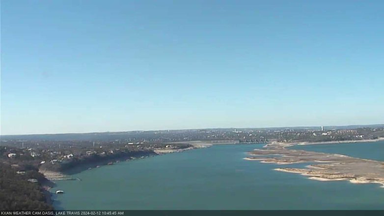 Lake Travis webcam, February 12, 2024 10:45 AM CT