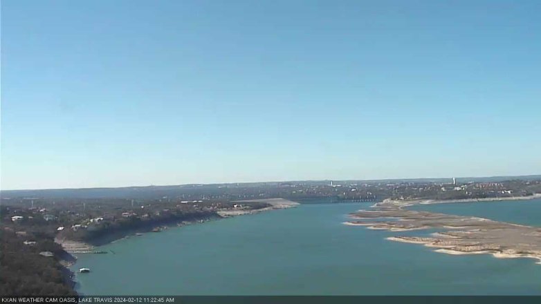 Lake Travis webcam, February 12, 2024 11:25 AM CT