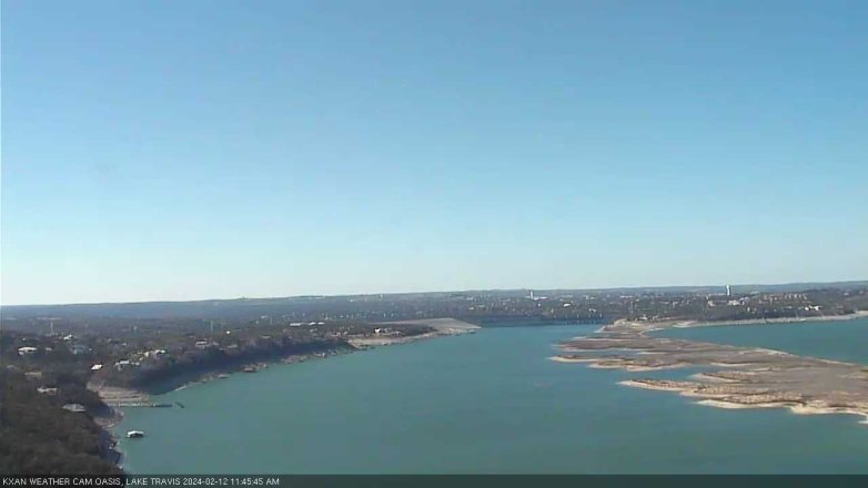 Lake Travis webcam, February 12, 2024 11:45 AM CT