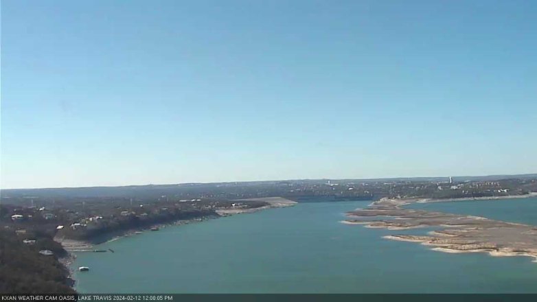 Lake Travis webcam, February 12, 2024 12:00 PM CT