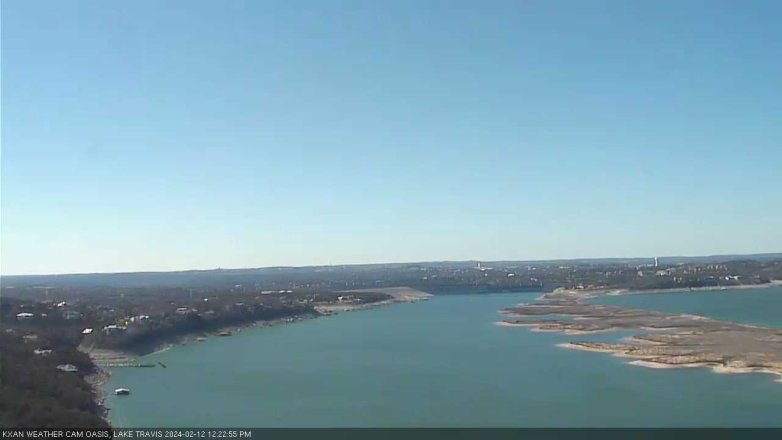Lake Travis webcam, February 12, 2024 12:25 PM CT