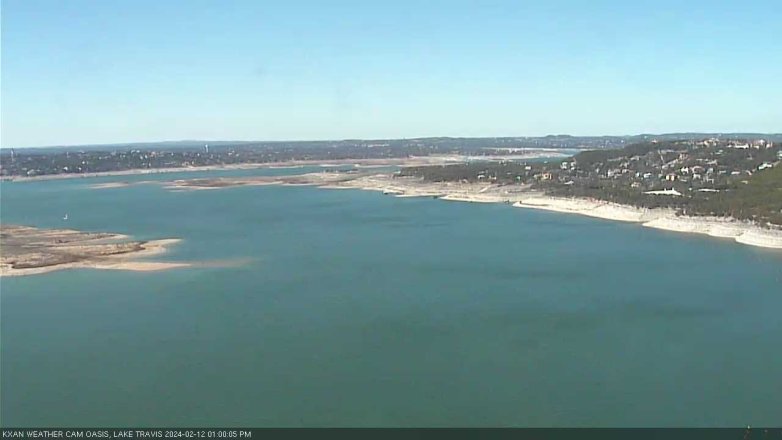 Lake Travis webcam, February 12, 2024 1:00 PM CT