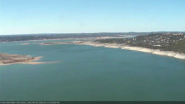 Lake Travis webcam, February 12, 2024 1:45 PM CT