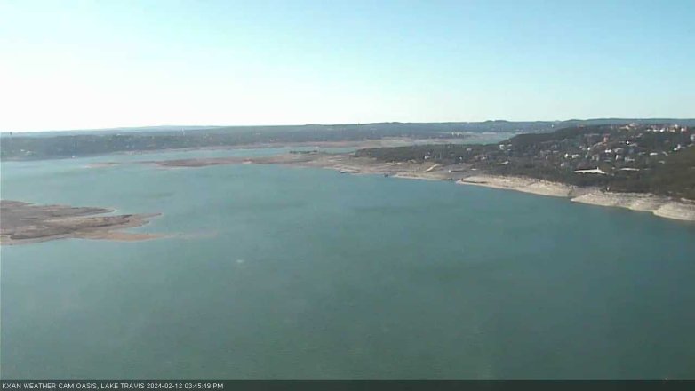 Lake Travis webcam, February 12, 2024 3:45 PM CT