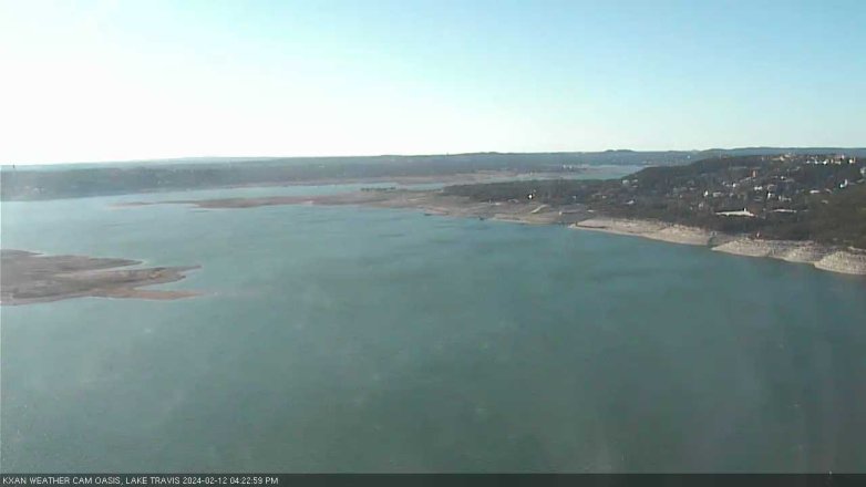 Lake Travis webcam, February 12, 2024 4:25 PM CT