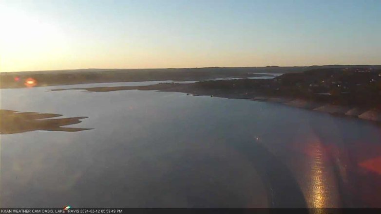Lake Travis webcam, February 12, 2024 6:00 PM CT