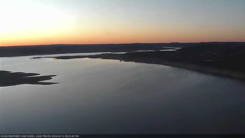 Lake Travis webcam, February 12, 2024 6:25 PM CT