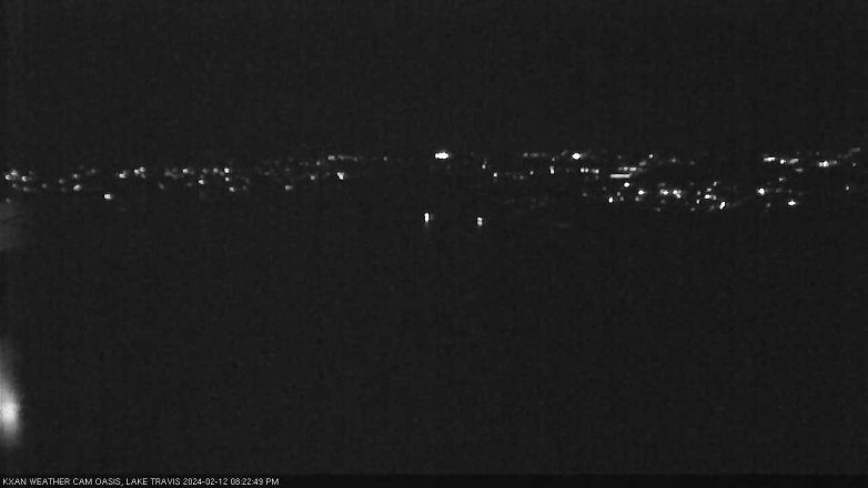 Lake Travis webcam, February 12, 2024 8:25 PM CT