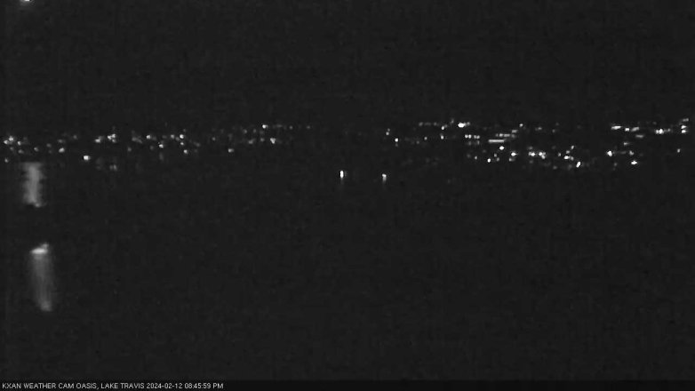 Lake Travis webcam, February 12, 2024 8:45 PM CT