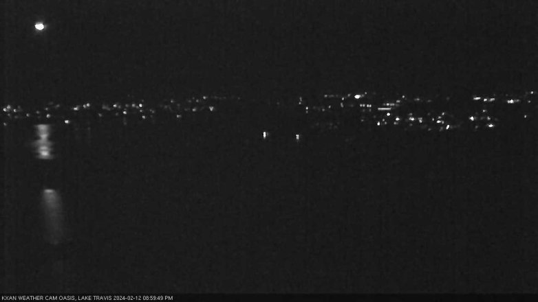 Lake Travis webcam, February 12, 2024 9:00 PM CT