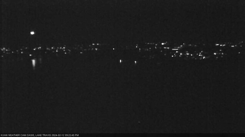 Lake Travis webcam, February 12, 2024 9:25 PM CT