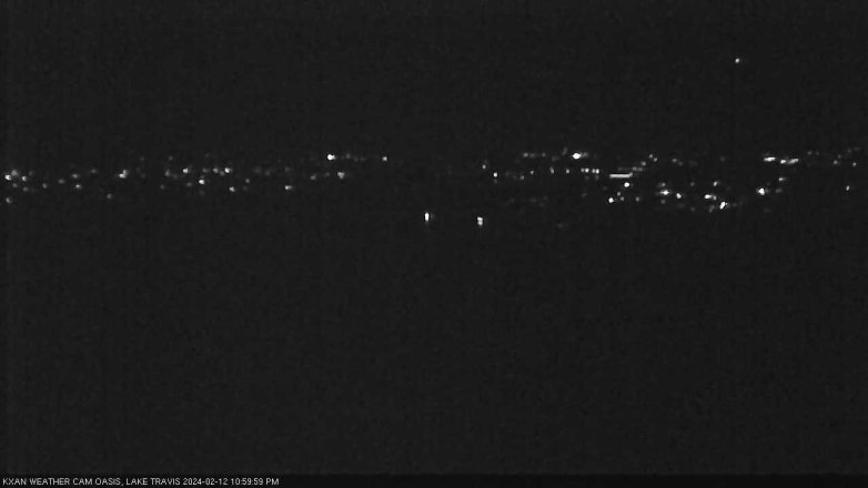 Lake Travis webcam, February 12, 2024 11:00 PM CT