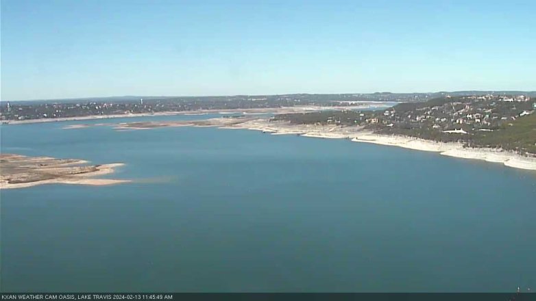 Lake Travis webcam, February 13, 2024 11:45 AM CT