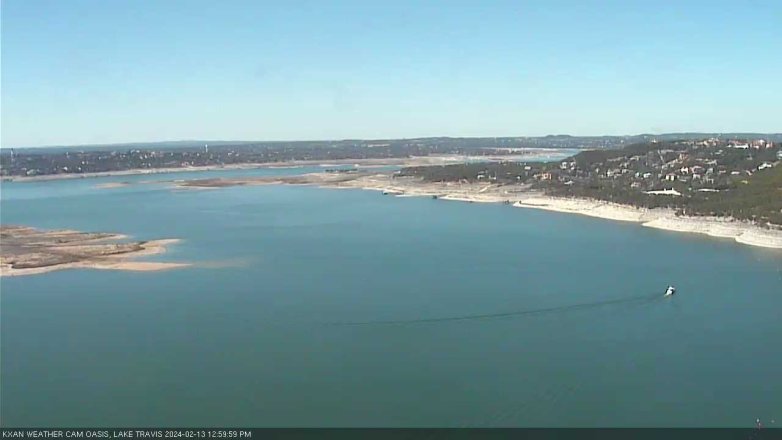 Lake Travis webcam, February 13, 2024 1:00 PM CT