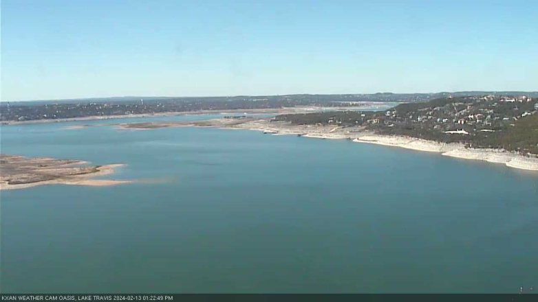 Lake Travis webcam, February 13, 2024 1:25 PM CT