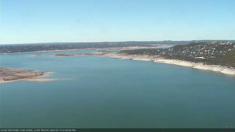 Lake Travis webcam, February 13, 2024 1:45 PM CT