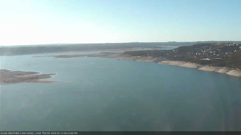 Lake Travis webcam, February 13, 2024 4:25 PM CT