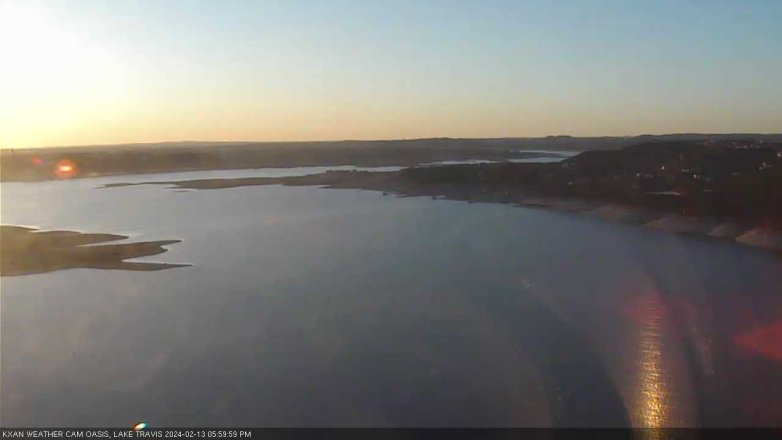 Lake Travis webcam, February 13, 2024 6:00 PM CT