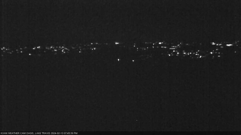 Lake Travis webcam, February 13, 2024 7:45 PM CT