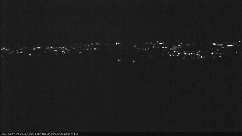 Lake Travis webcam, February 13, 2024 8:00 PM CT