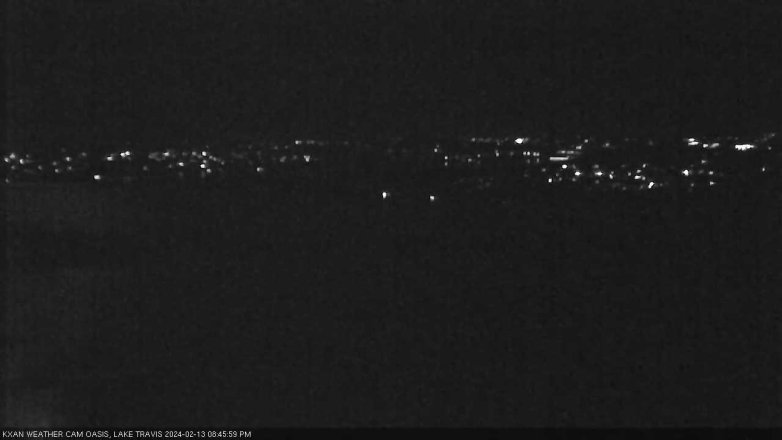 Lake Travis webcam, February 13, 2024 8:45 PM CT