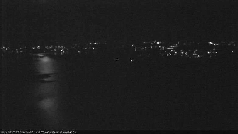 Lake Travis webcam, February 13, 2024 9:45 PM CT