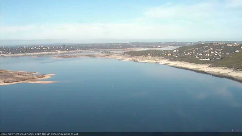 Lake Travis webcam, February 14, 2024 9:00 AM CT