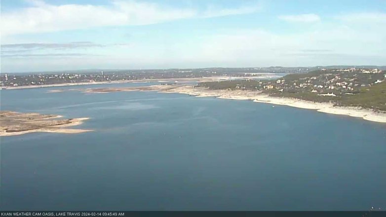 Lake Travis webcam, February 14, 2024 9:45 AM CT