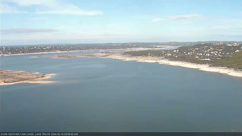 Lake Travis webcam, February 14, 2024 10:00 AM CT