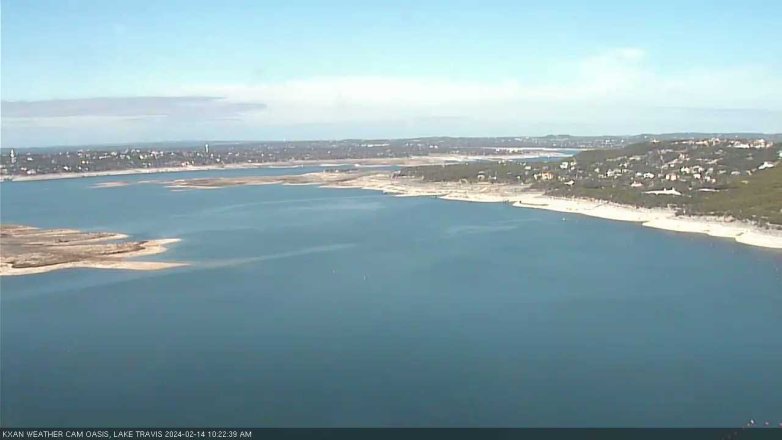 Lake Travis webcam, February 14, 2024 10:25 AM CT