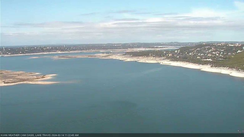 Lake Travis webcam, February 14, 2024 11:25 AM CT