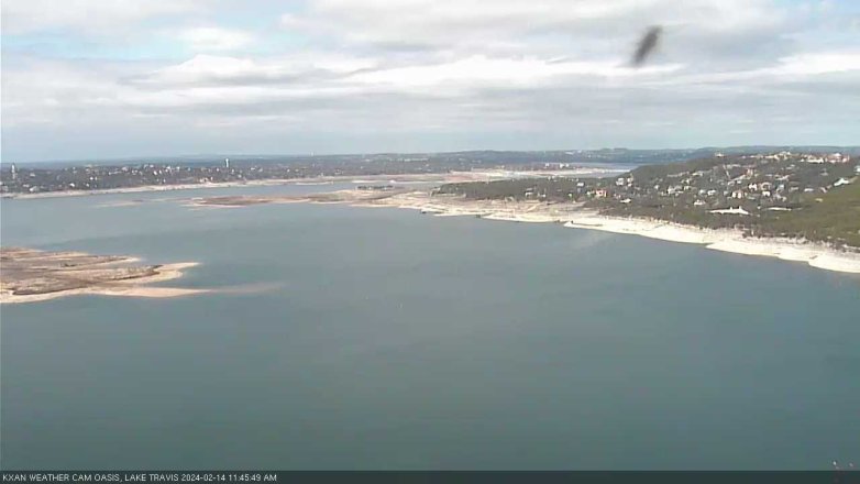 Lake Travis webcam, February 14, 2024 11:45 AM CT