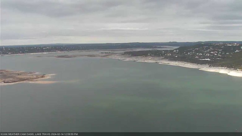 Lake Travis webcam, February 14, 2024 1:00 PM CT