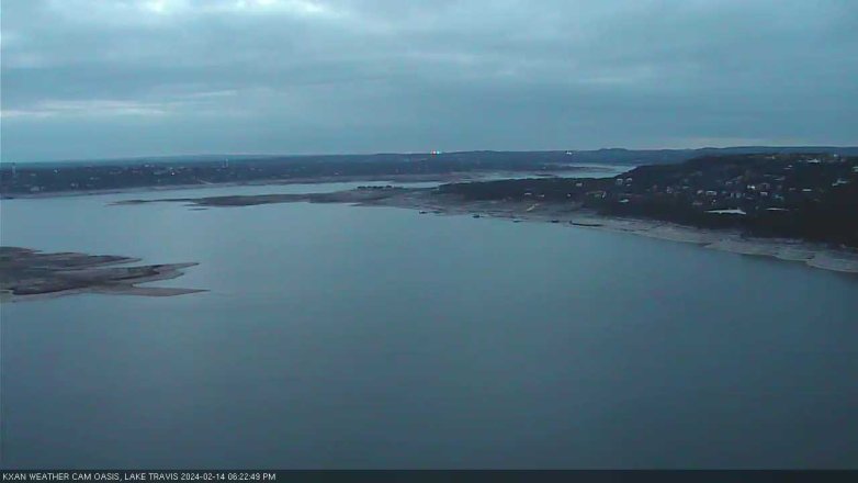 Lake Travis webcam, February 14, 2024 6:25 PM CT