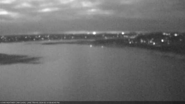 Lake Travis webcam, February 14, 2024 6:45 PM CT