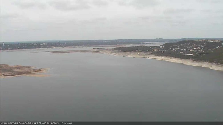 Lake Travis webcam, February 15, 2024 12:00 PM CT