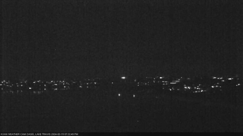 Lake Travis webcam, February 15, 2024 7:25 PM CT