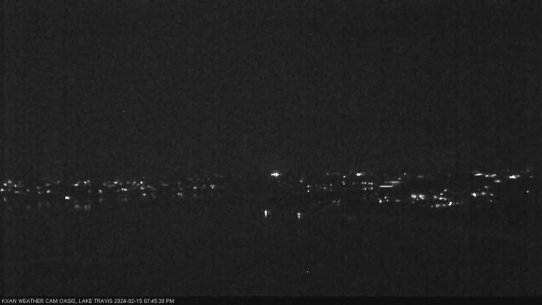 Lake Travis webcam, February 15, 2024 7:45 PM CT