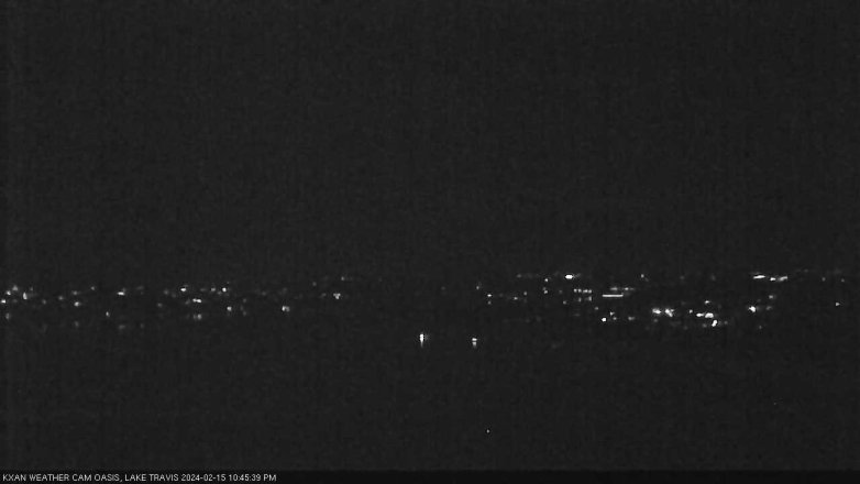 Lake Travis webcam, February 15, 2024 10:45 PM CT