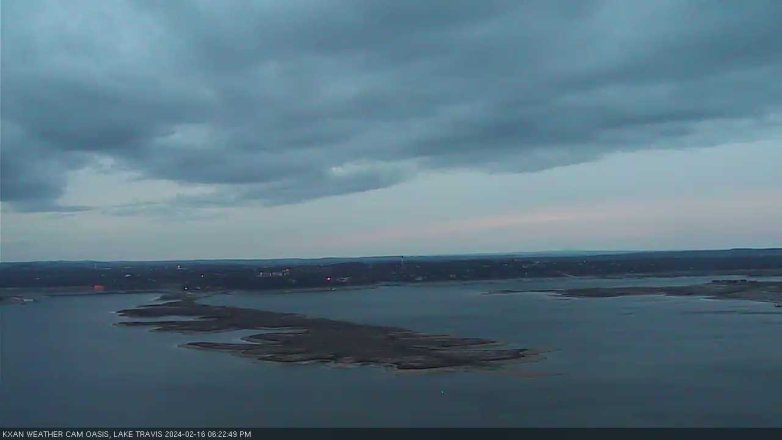 Lake Travis webcam, February 16, 2024 6:25 PM CT