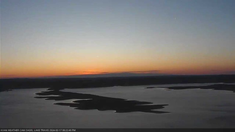 Lake Travis webcam, February 17, 2024 6:25 PM CT
