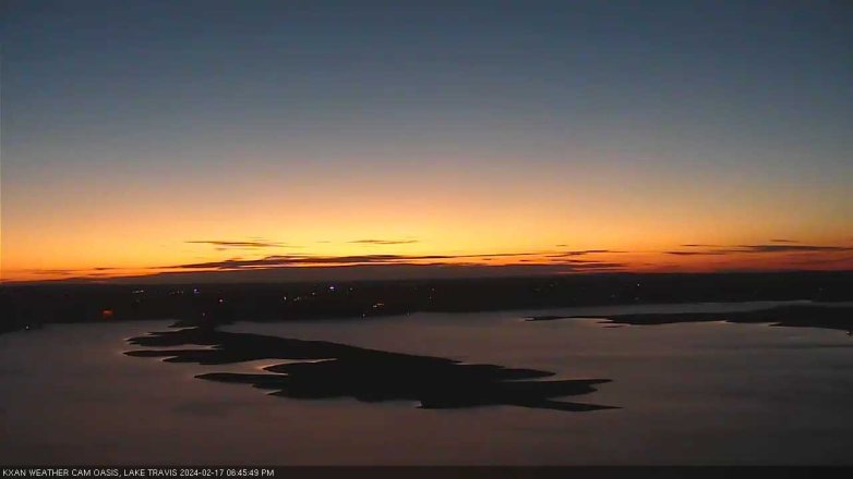 Lake Travis webcam, February 17, 2024 6:45 PM CT