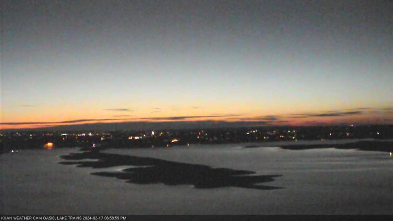 Lake Travis webcam, February 17, 2024 7:00 PM CT