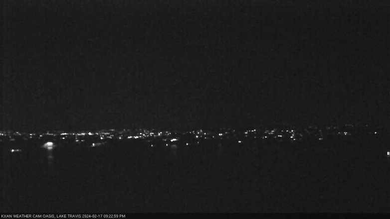 Lake Travis webcam, February 17, 2024 9:25 PM CT