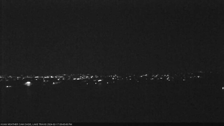 Lake Travis webcam, February 17, 2024 9:45 PM CT