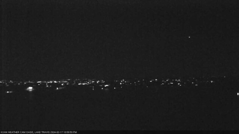 Lake Travis webcam, February 17, 2024 11:00 PM CT